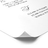 Alphabetische Sitzkantine Paragleiten Elegante Hoc Poster (Ecke)