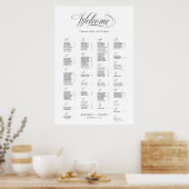 Alphabetische Sitzkantine Paragleiten Elegante Hoc Poster (Küche)