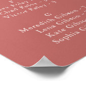 Alphabetische Sitzkarte der klassischen Wildblume Poster (Ecke)