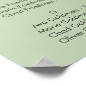 Alphabetische Sitzkarte für die üppige Vegetation Poster (Ecke)