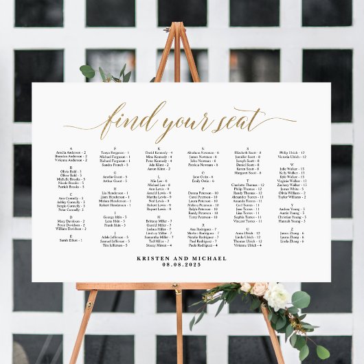 Alphabetische Sitzreihenfolge Poster