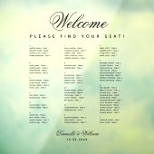 Alphabetische, transparente Hochzeitssattelkarte Fensteraufkleber (Blatt 3)