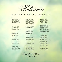 Alphabetische, transparente Hochzeitssattelkarte