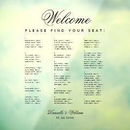 Alphabetische, transparente Hochzeitssattelkarte Fensteraufkleber
