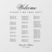 Alphabetische, transparente Hochzeitssattelkarte Fensteraufkleber (Blatt)