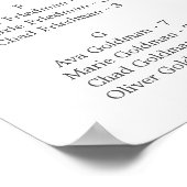 Alphabetische Übersicht der modernen Olivenzweige Poster (Ecke)