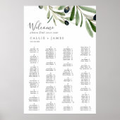 Alphabetische Übersicht der modernen Olivenzweige Poster (Vorne)