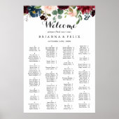 Alphabetische Übersicht über die Herbstkalligrafie Poster (Vorne)