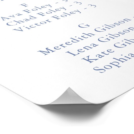 Alphabetische Übersicht über die mehrfarbige Wildb Poster (Ecke)