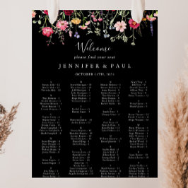 Alphabetische Übersicht über die mehrfarbige Wildb Poster