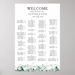 Alphabetische Übersicht über Green und Gold Poster