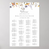 Alphabetische Wildblume Herbst Poster (Vorne)