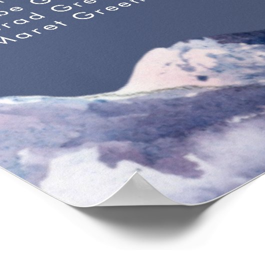 Alphabetischer Wintermast-Abend Poster (Ecke)