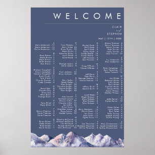 Alphabetischer Wintermast-Abend Poster