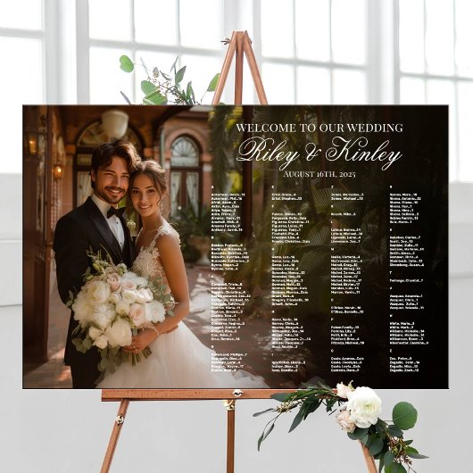 Alphabetisches Hochzeitstich-Foto Poster