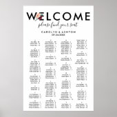 Alphabetisches Seekartendiagramm der Blume Poster (Vorne)