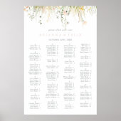 Alphabetisches Seekartendiagramm der grünen Boho-W Poster (Vorne)