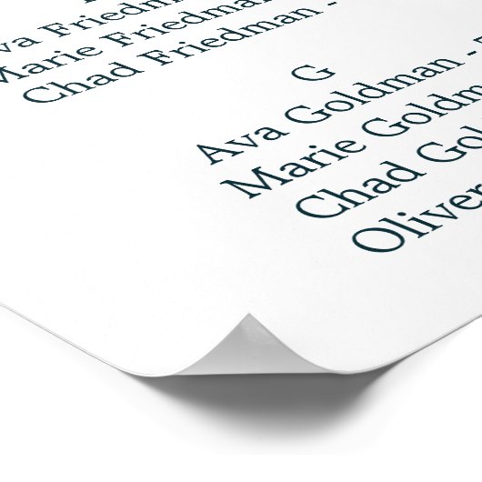 Alphabetisches Seekartendiagramm im Grünen Poster (Ecke)