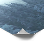 Alphabetisches Seekartendiagramm zum blauen Pinien Poster (Ecke)