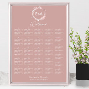 Alphabetisches Seekartenzeichen für Monogramm Poster