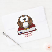 Alphabetisierung: Lesen ist ein Hoot Runder Aufkleber (Umschlag)