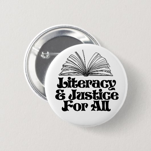 Alphabetisierung und Gerechtigkeit für alle Button (Vorne & Hinten)