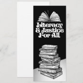 Alphabetisierung und Gerechtigkeit für alle Leseze Save The Date (Vorne/Hinten)