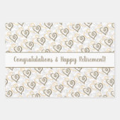 Alphabetisierungsverknüpfte Herzmuster - Benutzerd Geschenkpapier Set (Vorderseite 2)