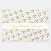 Alphabetisierungsverknüpfte Herzmuster - Benutzerd Geschenkpapier Set (Vorderseite)