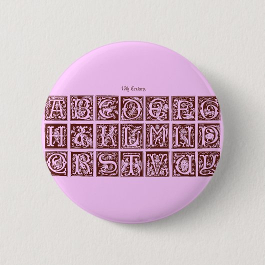 Alphabetknopf Button (Vorderseite)
