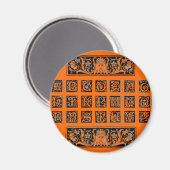 Alphabetmagnet Magnet (Vorderseite/Rückseite)