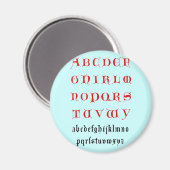 Alphabetmagnet Magnet (Vorderseite/Rückseite)