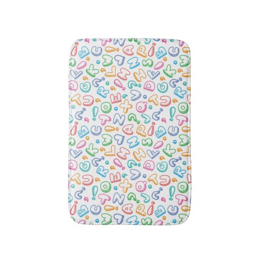 Alphabetmuster Badematte (Vorderseite Vertikal)