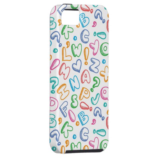 Alphabetmuster Case-Mate iPhone Hülle (Rückseite/rechts)