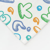 Alphabetmuster Fleecedecke (Ecke)