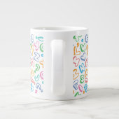 Alphabetmuster Jumbo-Tasse (Rückseite)