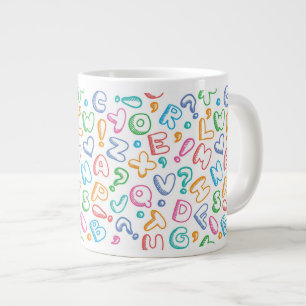 Alphabetmuster Jumbo-Tasse