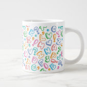 Alphabetmuster Jumbo-Tasse (Rechts)