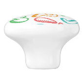 Alphabetmuster Keramikknauf (Seitenansicht)