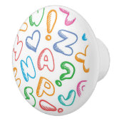 Alphabetmuster Keramikknauf (Rechts)