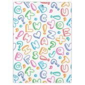 Alphabetmuster Klemmbrett (Rückseite)