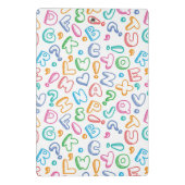 Alphabetmuster Mini Klemmbrett (Rückseite)