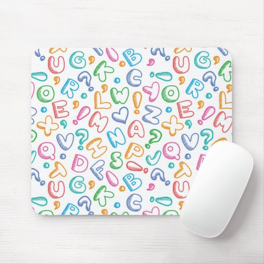 Alphabetmuster Mousepad (Mit Mouse)