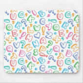 Alphabetmuster Mousepad (Vorne)