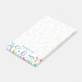 Alphabetmuster Post-it Klebezettel (angewinkelt)