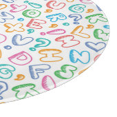 Alphabetmuster Schneidebrett (Ecke)