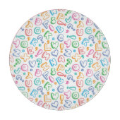 Alphabetmuster Schneidebrett (Vorderseite)