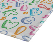 Alphabetmuster Schneidebrett (Ecke)