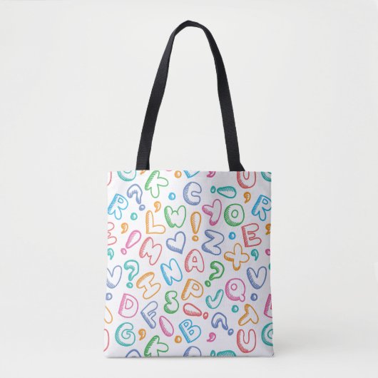 Alphabetmuster Tasche (Vorderseite)