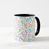 Alphabetmuster Tasse (VorderseiteRechts)